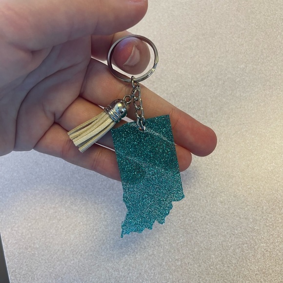 Handmade U.S. State Keychain - Indiana - Picture 2 of 6